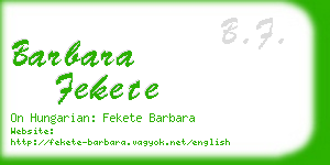 barbara fekete business card